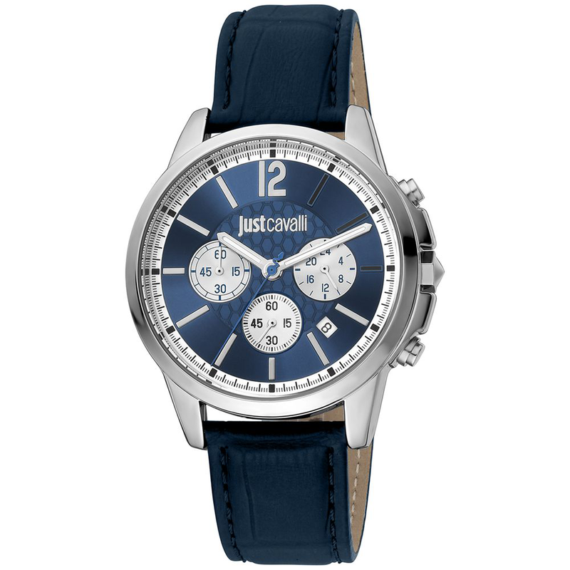 Black leather bracelet watch-null