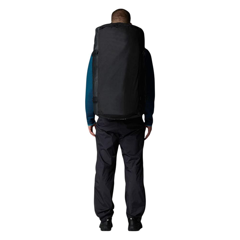 Black recycled polyester duffel bag-null