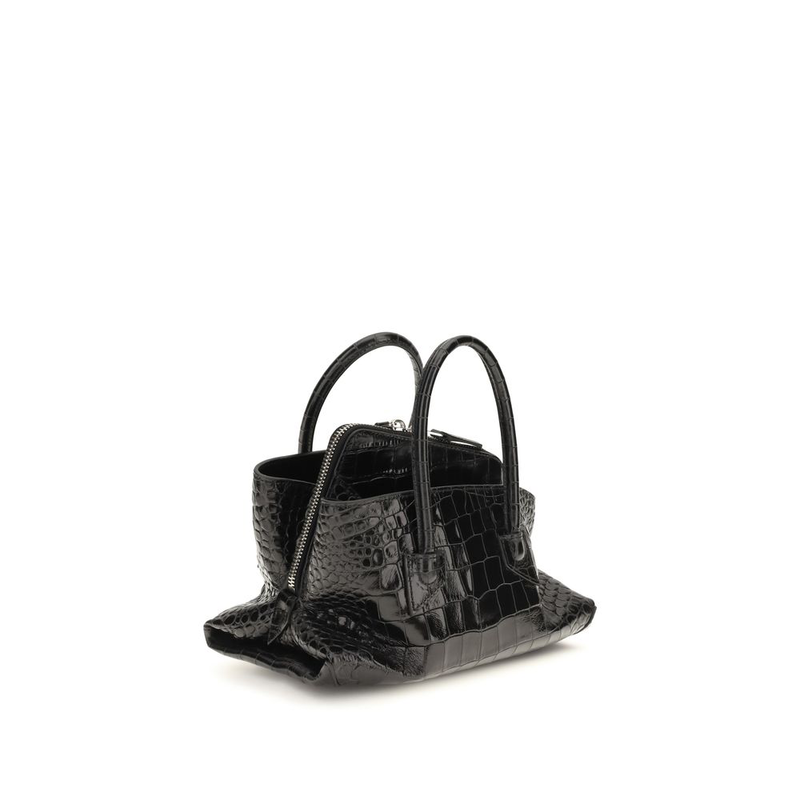 Black calf leather bos taurus handbag-null