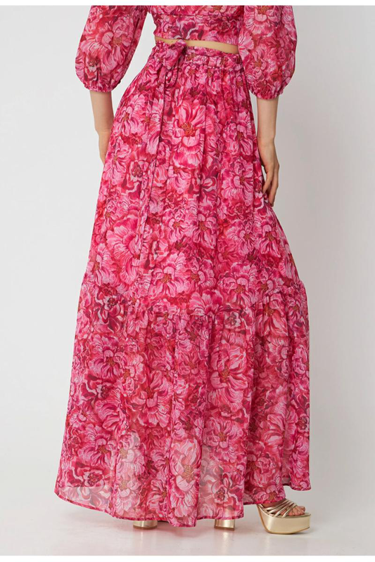 Product image: Desiree maxi wrap skirt with frills-null