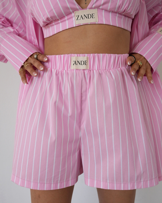 Product image: Zande daisy poplin stripped shorts an26-2-null