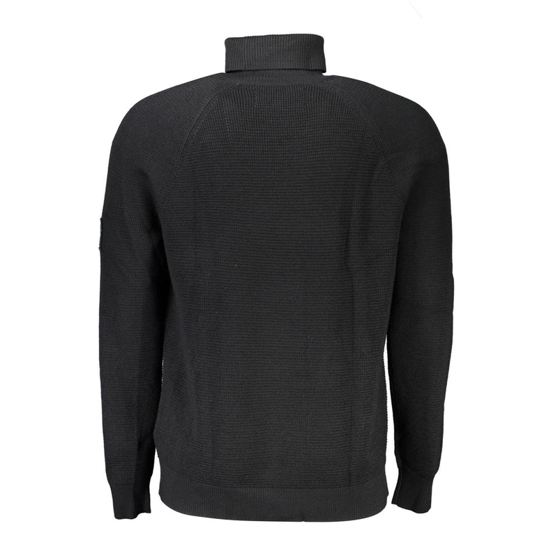 Black wool mens sweater-null