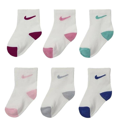 Pop color ankle 6pk, White, medium