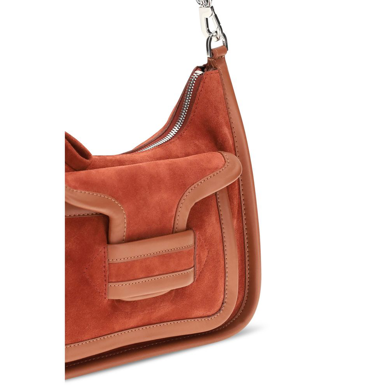 Brown calf leather bos taurus shoulder bag-null