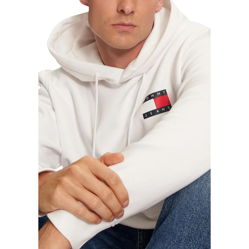 White cotton hoodie-null