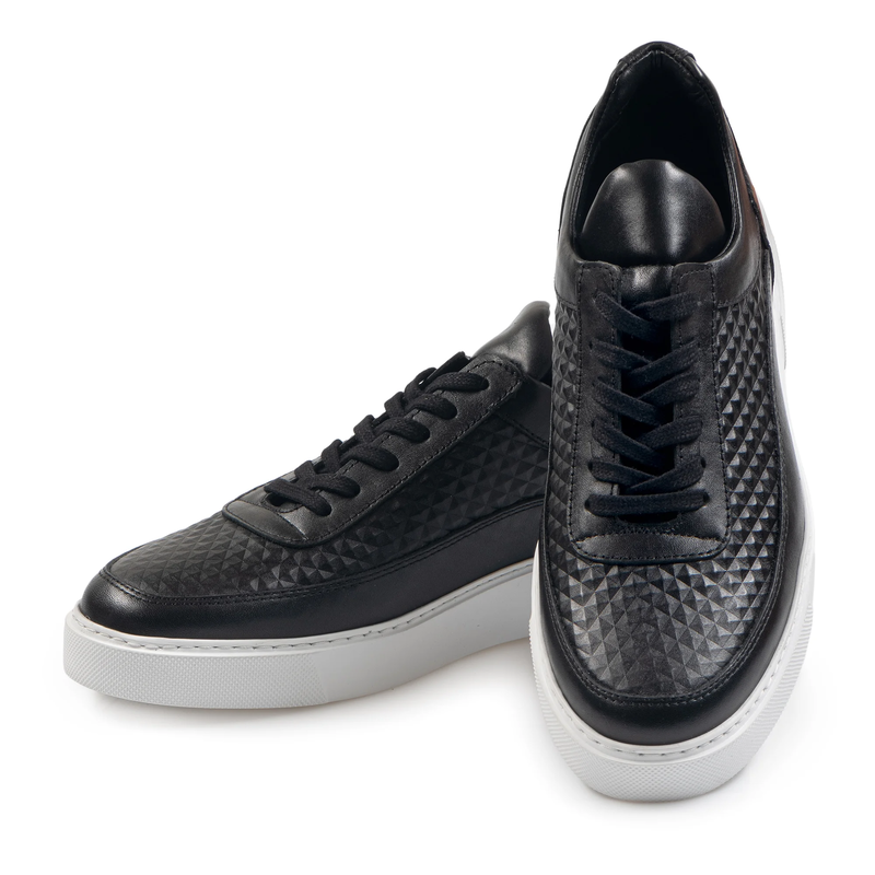 No name athens black leather sneakers dv-null