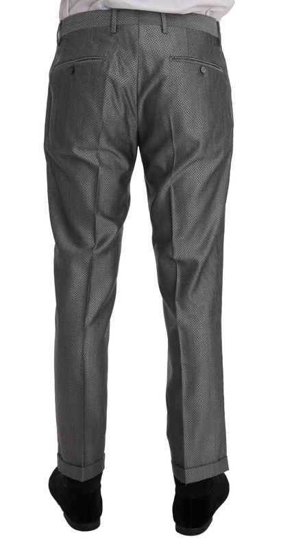Black stretch crystal bee slim fit suit-null