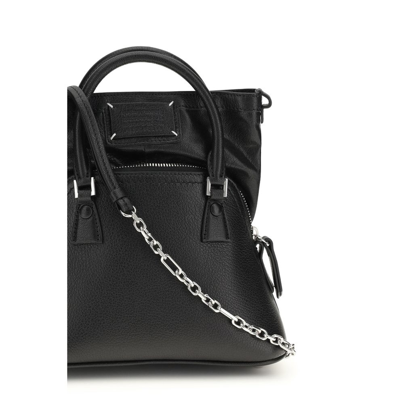 Black goatskin handbag-null