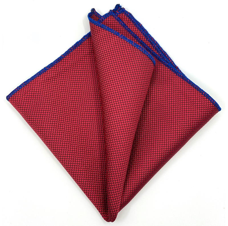 Textured wide tie with handkerchief image number null