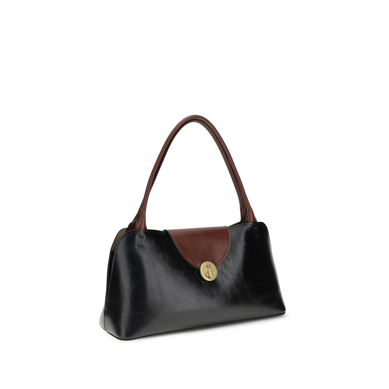 Black calf leather bos taurus shoulder bag-null