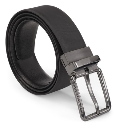 Porsche design business belt 35 reversible black, Black, medium