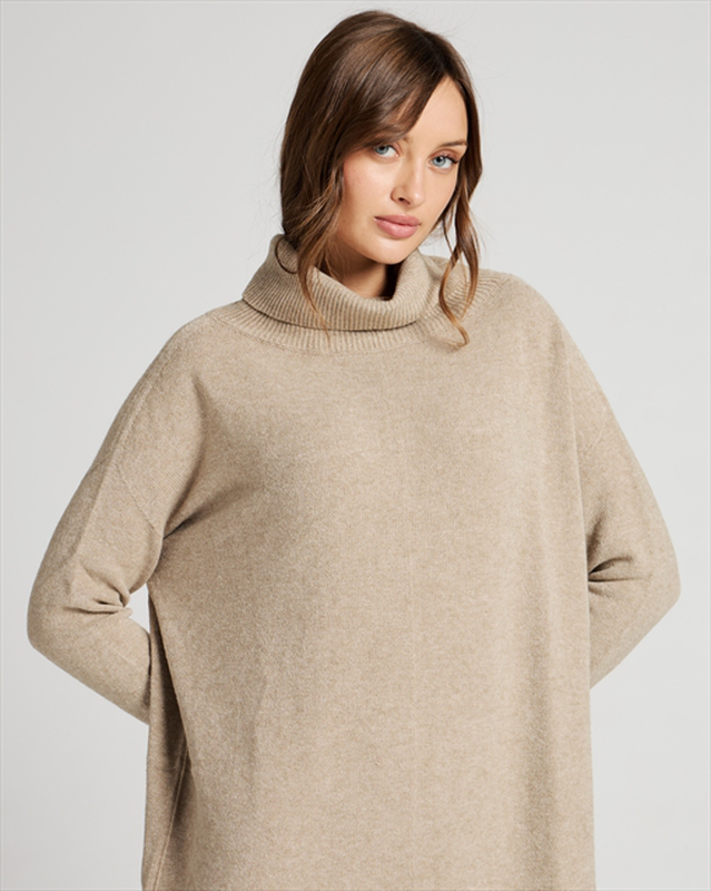Knitted dress high neck image number null