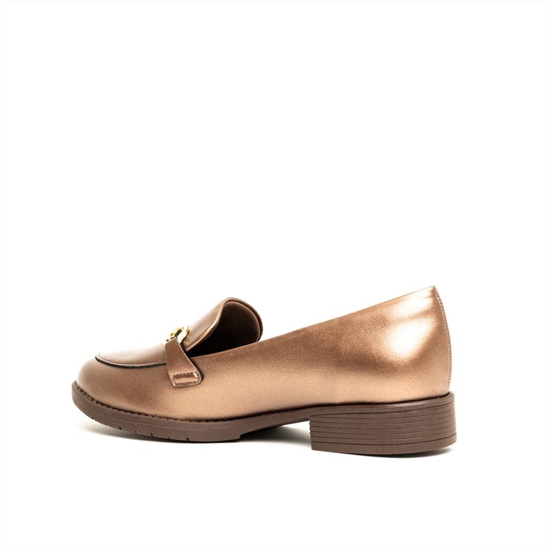 Piccadilly metallic horsebit decorative detail orthopedic loafer low heel pumps-null