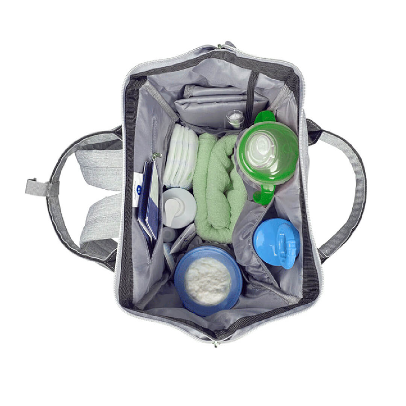 Bg berlin - mama bag & gift stainless steel bottle. Changing backpack, light blue diaper bag. image number null