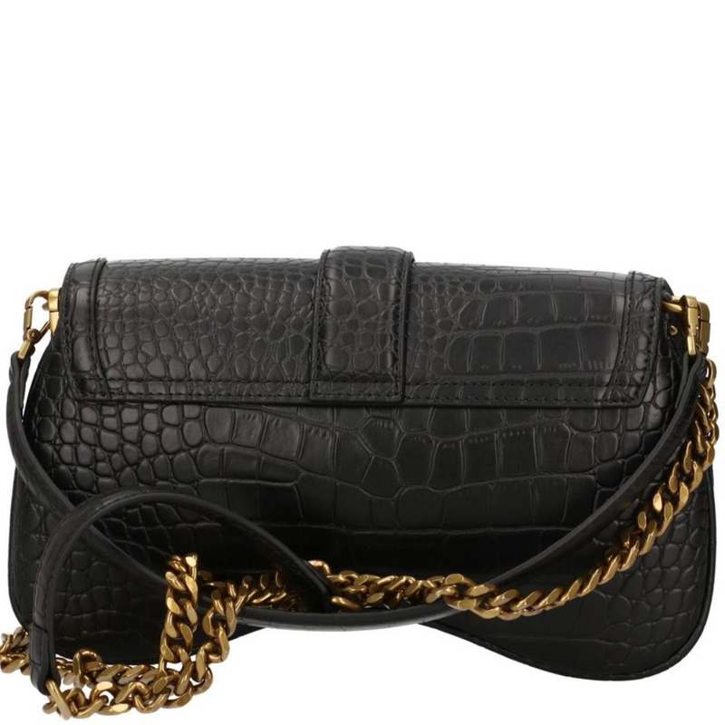 Just cavalli iconic croc studded shoulder bag-null