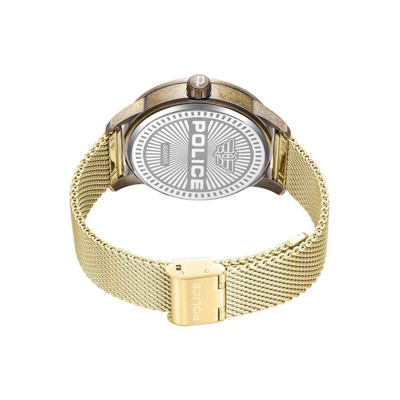 Gold stainless steel dress watch-null