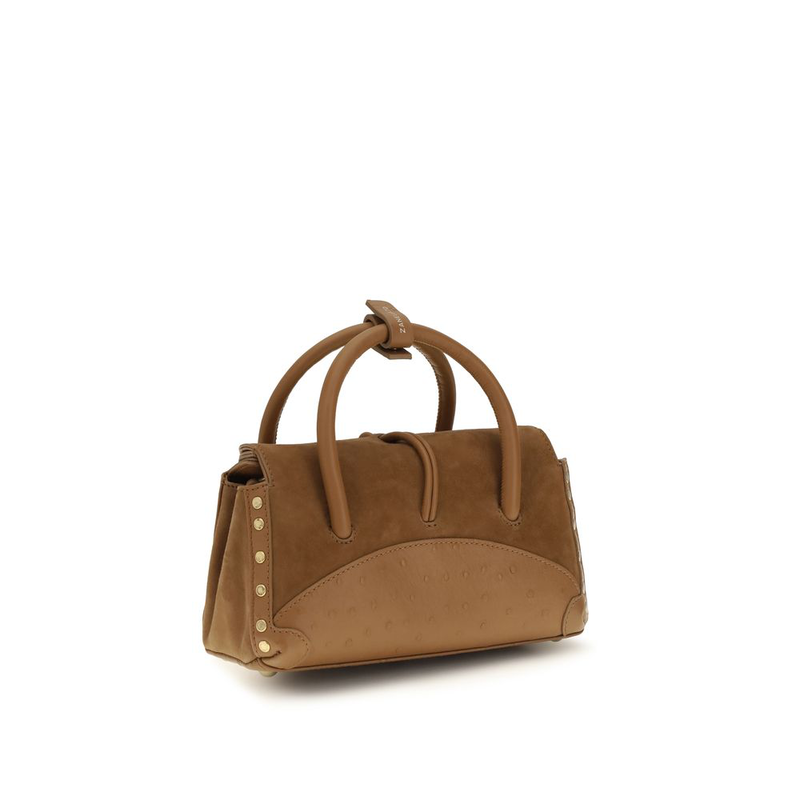 Brown calf leather bos taurus handbag-null