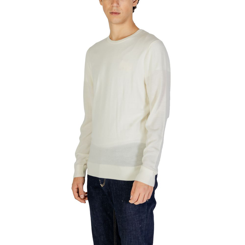 Cream recycled wool sweatshirt-null