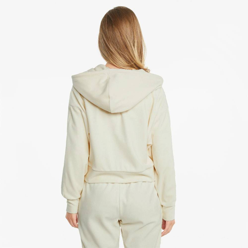 Puma iconic t7 velour womens full-zip hoodie-null