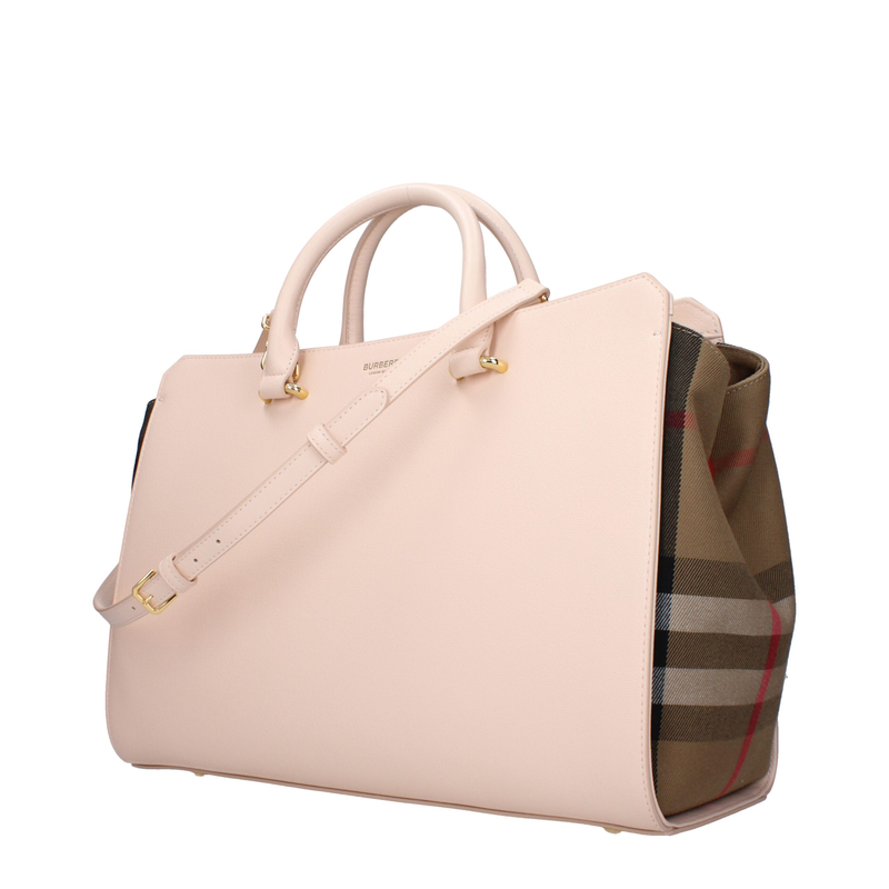 Pink leather handbag-null
