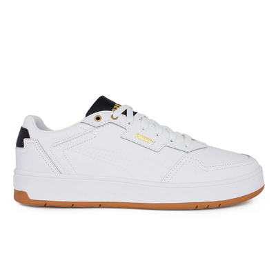 Puma court classic lux, Puma White-puma Black-puma Gold, medium