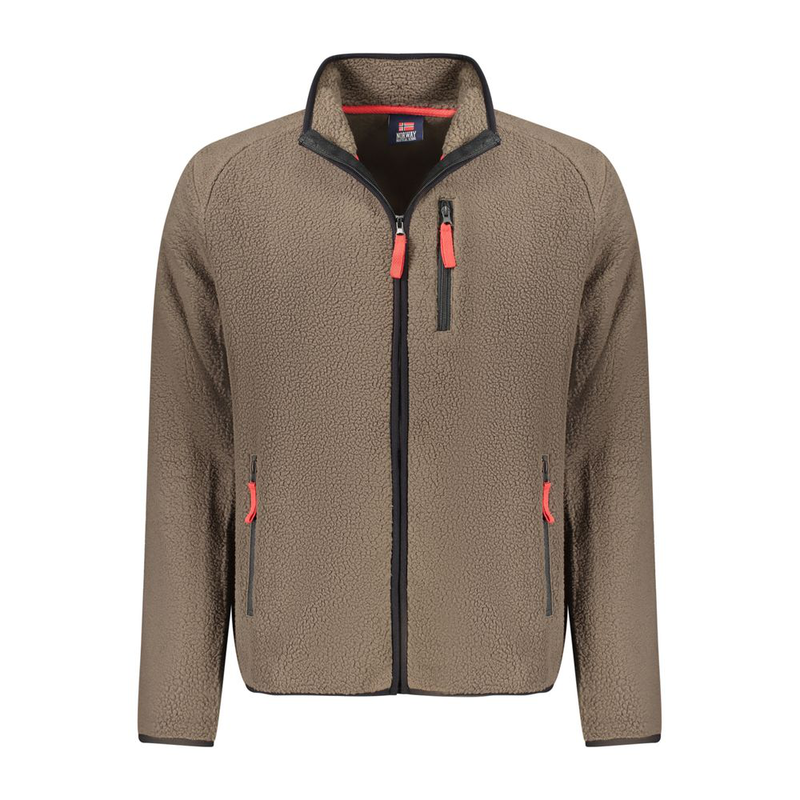 Marrone polyester men sweatshirt-null
