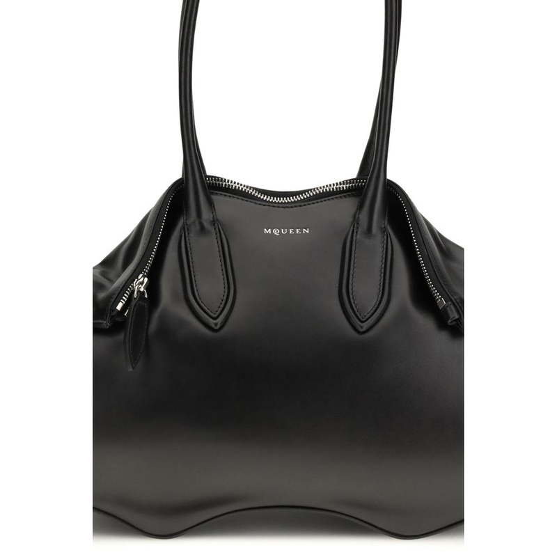 Black calf leather bos taurus shoulder bag-null