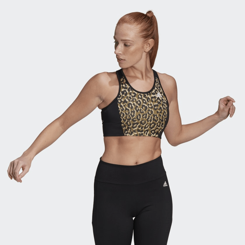 Adidas aeroready designed 2 move leopard print bra top gl3827-null