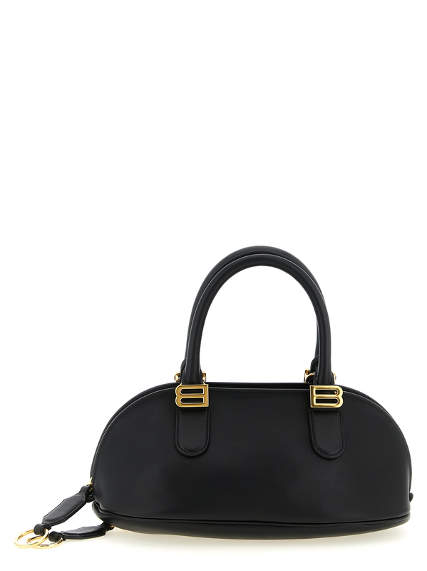 Black calfskin handbag-null