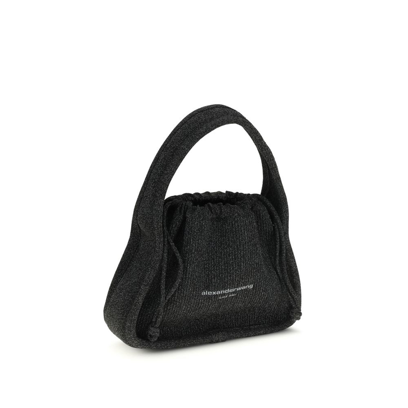 Black polyester handbag-null