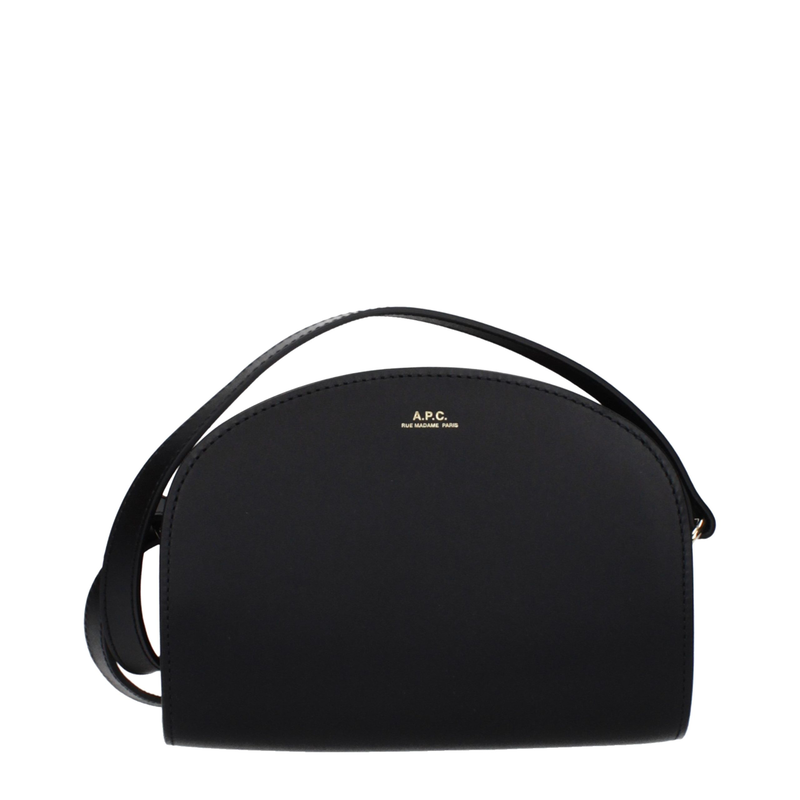 Black leather crossbody bag-null