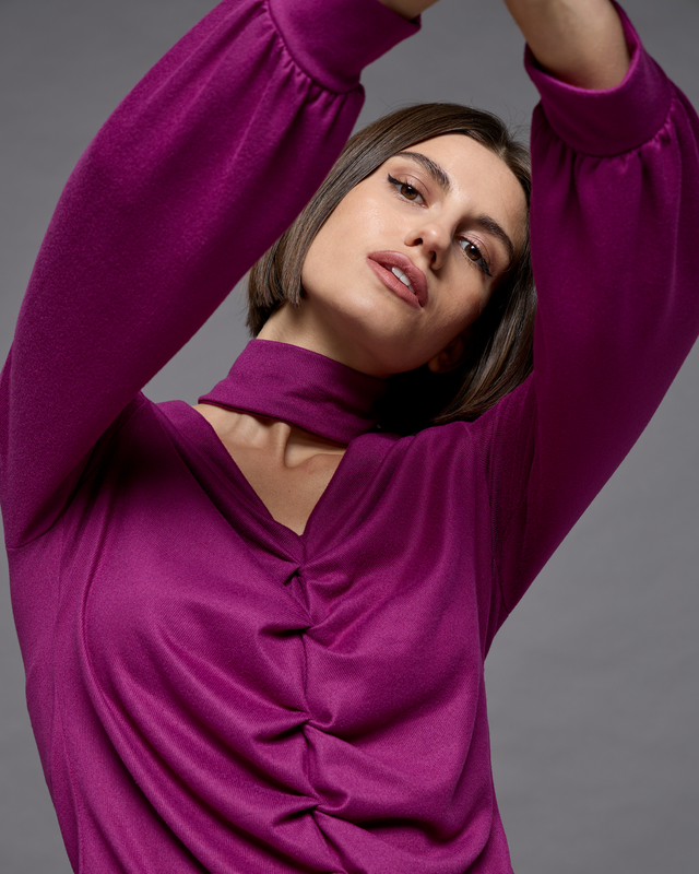 Blouse knitted chocker-null