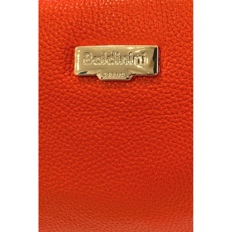 Orange leather women handbag-null