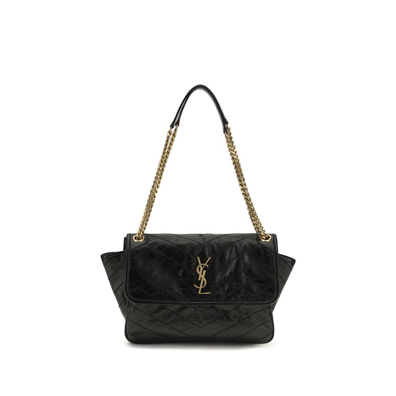 Black calf leather bos taurus shoulder bag-null