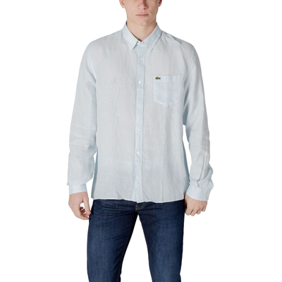 Blue linen shirt, Blue, medium