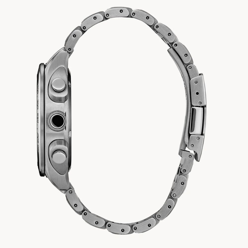 Gray stainless steel sport watch-null