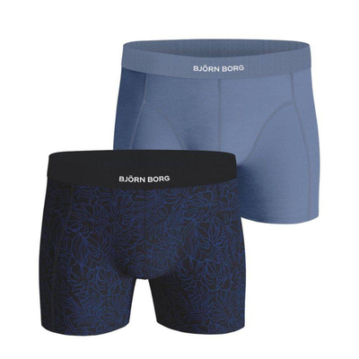 Mens premium cotton stretch boxer 2 pack, Night Indigo, medium