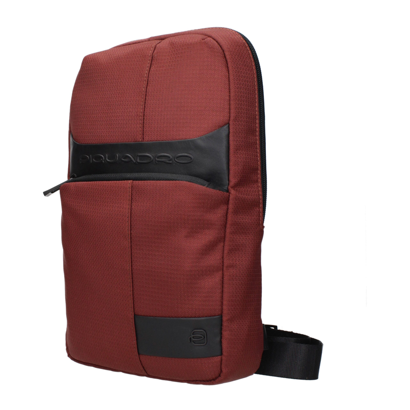 Red fabric crossbody bag-null