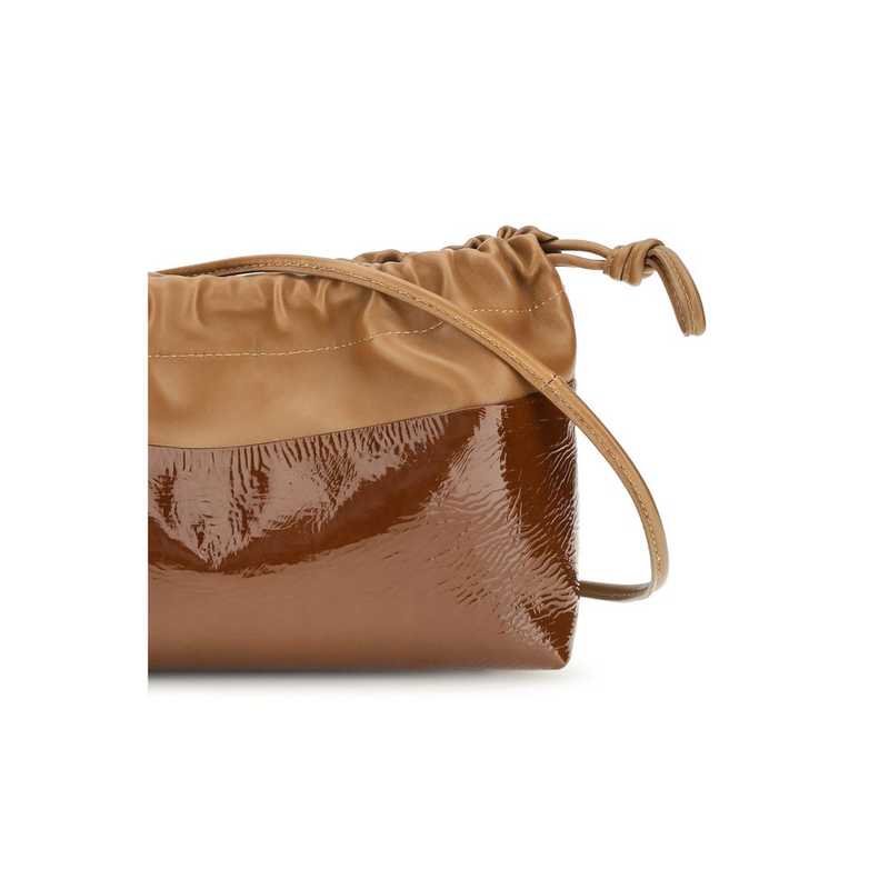 Bicolor calf leather bos taurus clutch bag-null