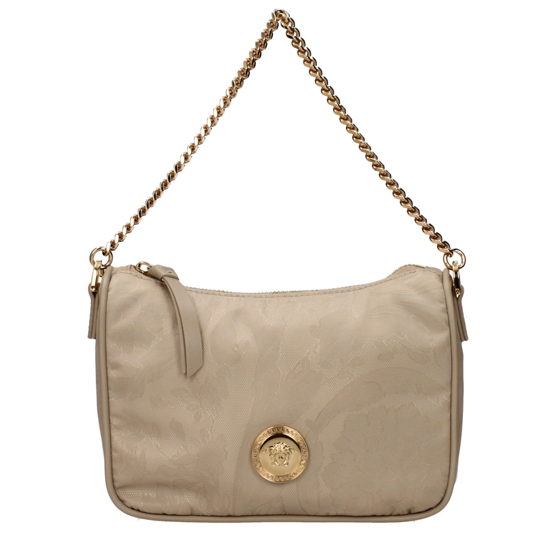 Beige fabric handbag-null