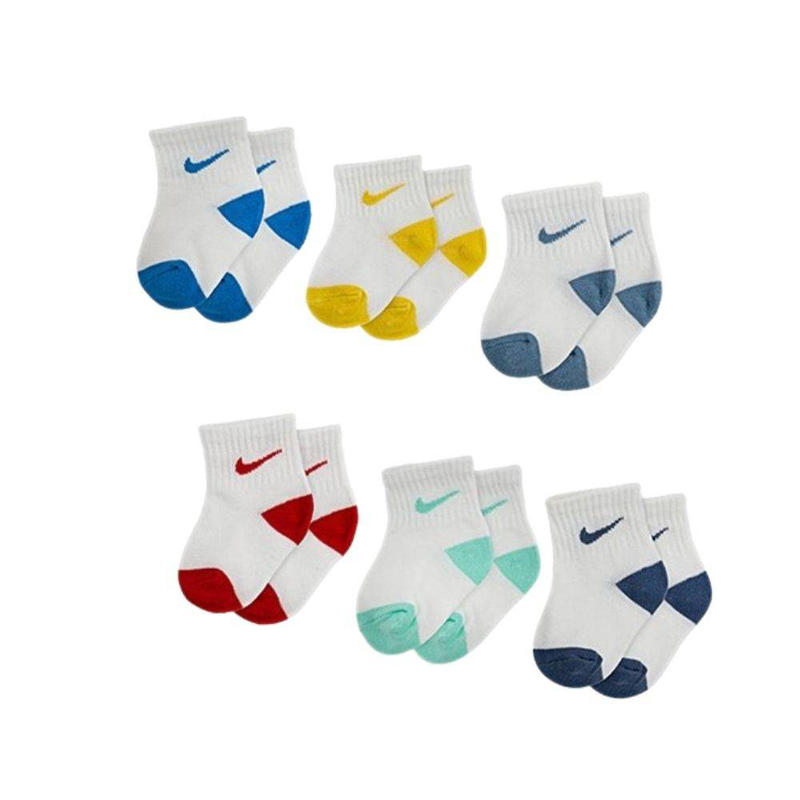 Nike infant / toddler pop color 6-pairs ankle socks-null