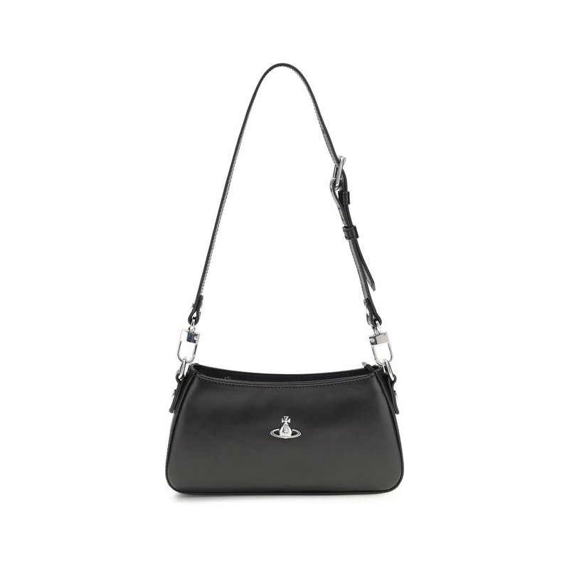 Black calf leather bos taurus shoulder bag-null