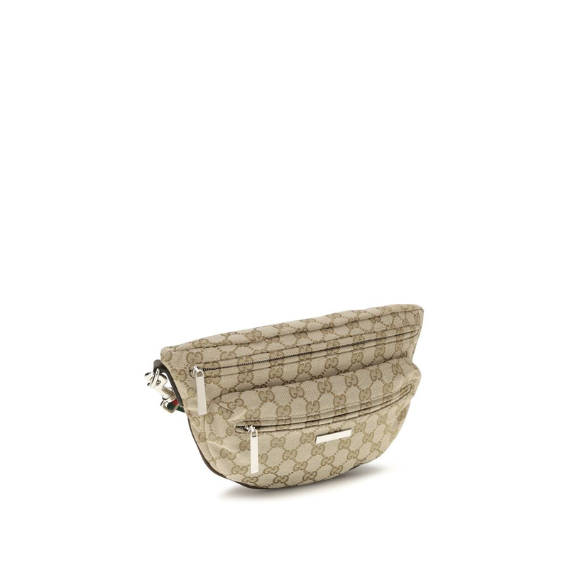 Beige polyester shoulder bag-null