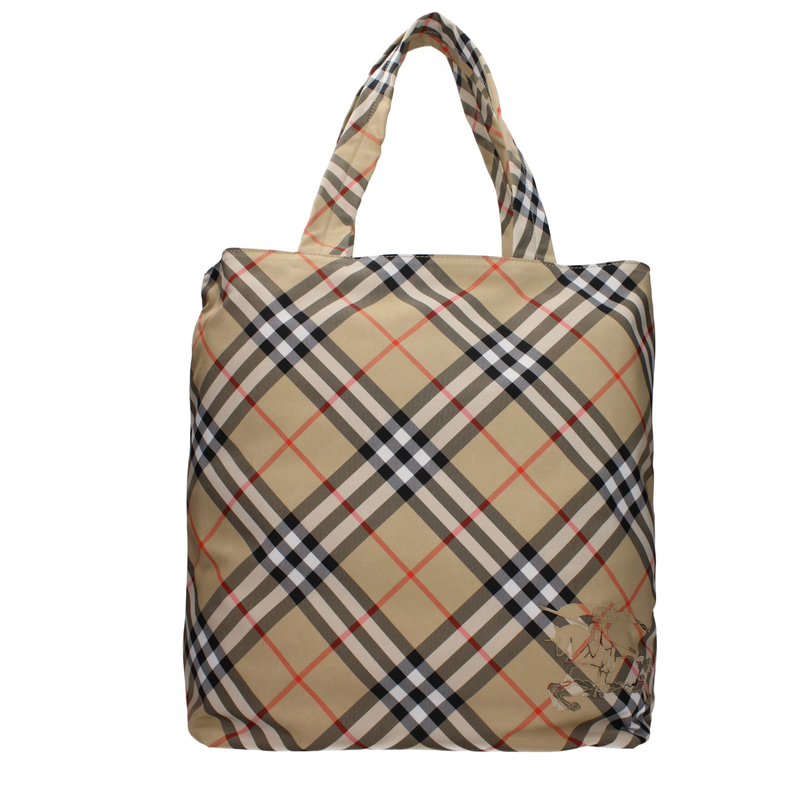 Beige fabric shoulder bag-null