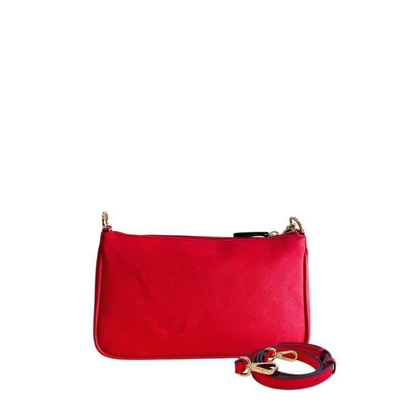 Red pu women crossbody bag-null