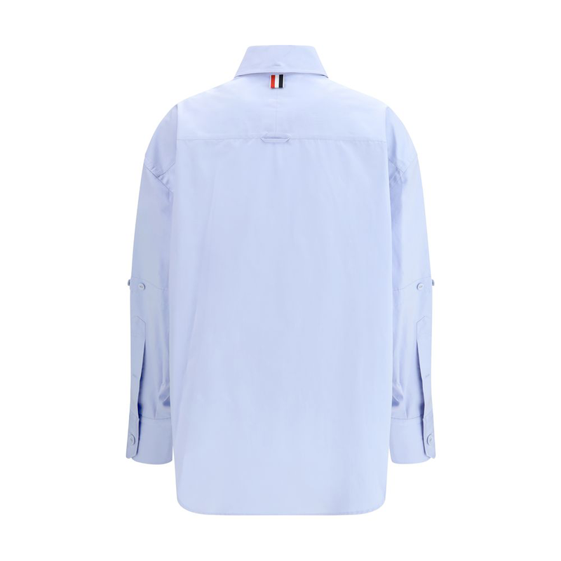 Blue cotton pattern shirt-null