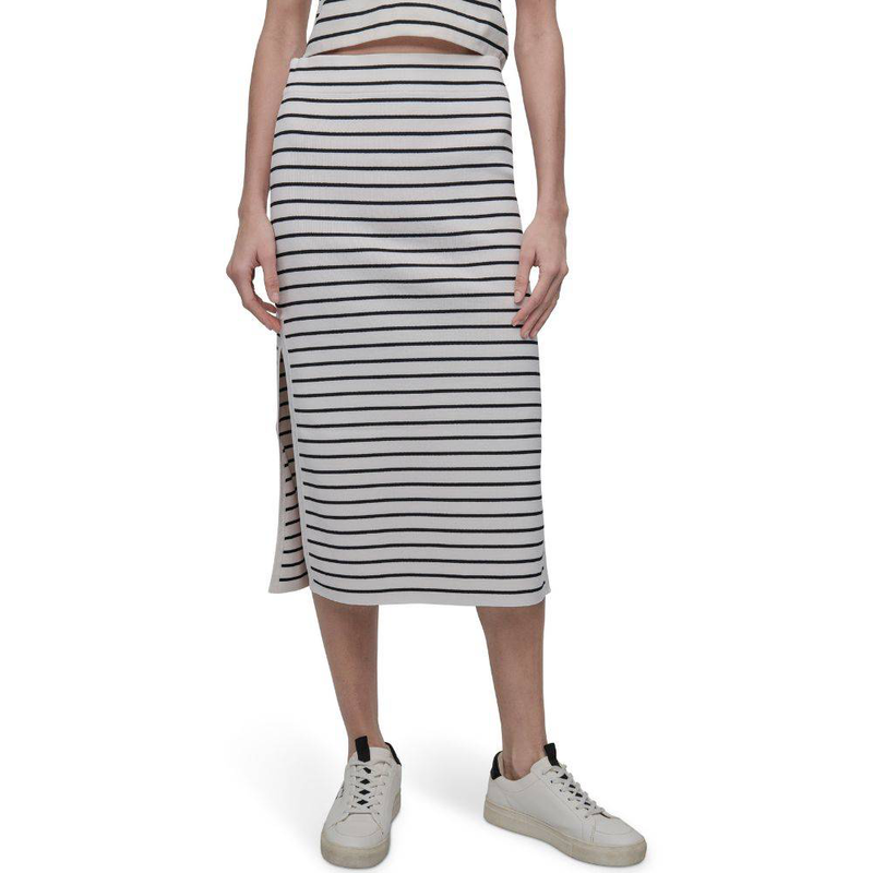 High-rise midi sweater pencil skirt-null