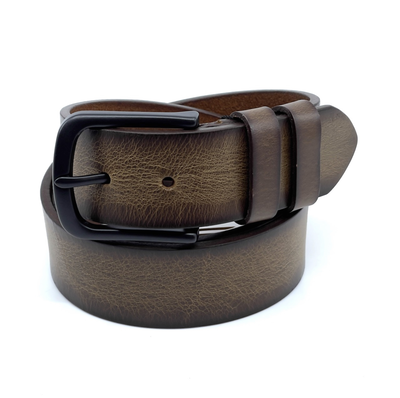 Leather embossed belt