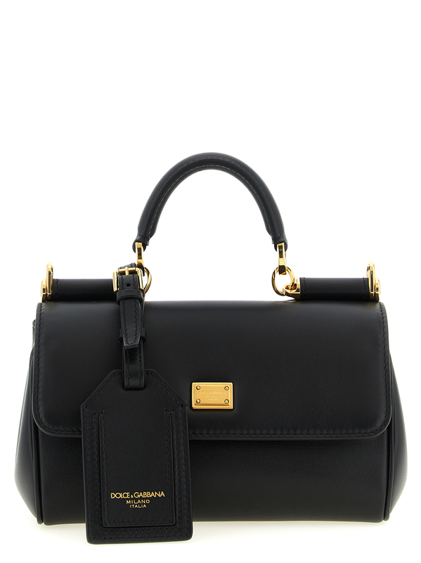 Black calfskin handbag-null