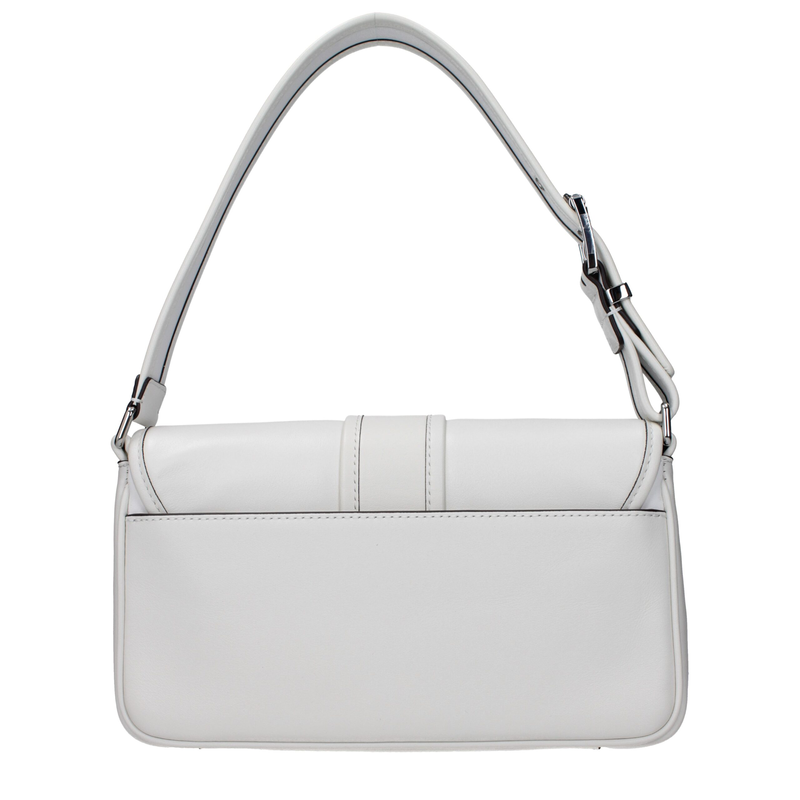 White leather shoulder bag-null
